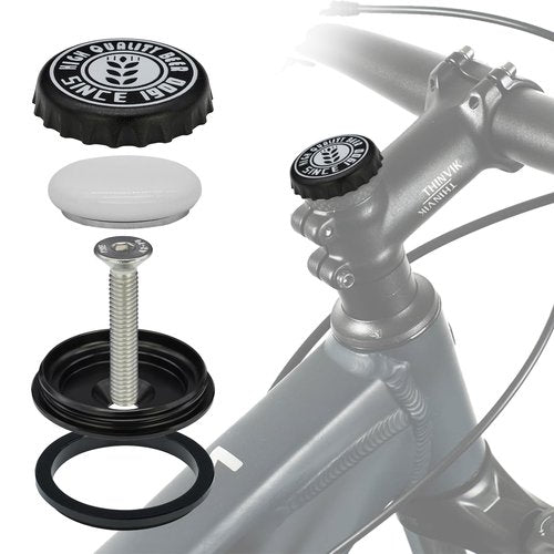 Thinvik Bike Mount for Airtag Hidding Inside Headset Top Cap - Fit Headset Tube Diameter of 31.8mm - Anti Theft - GPS Bicycle Tracker Accessories