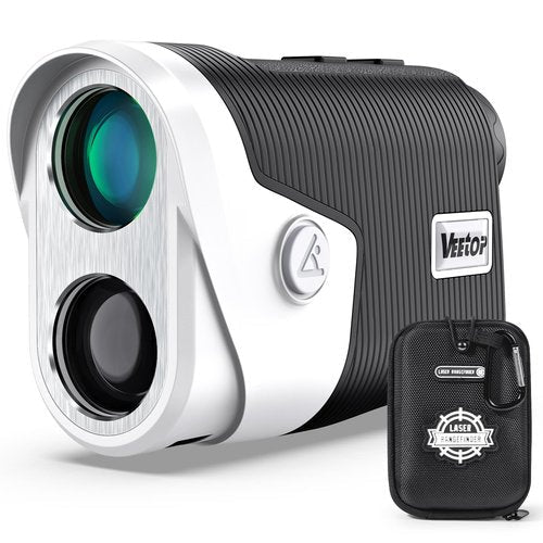 Veetop Golf Rangefinder with Slope Switch,1200 Yards & 7X Magnification,Flag Pole Locking,Slope Measurement, Magnetic Mount,Fast Focus Laser Range Finder for Precise Distance Measurement