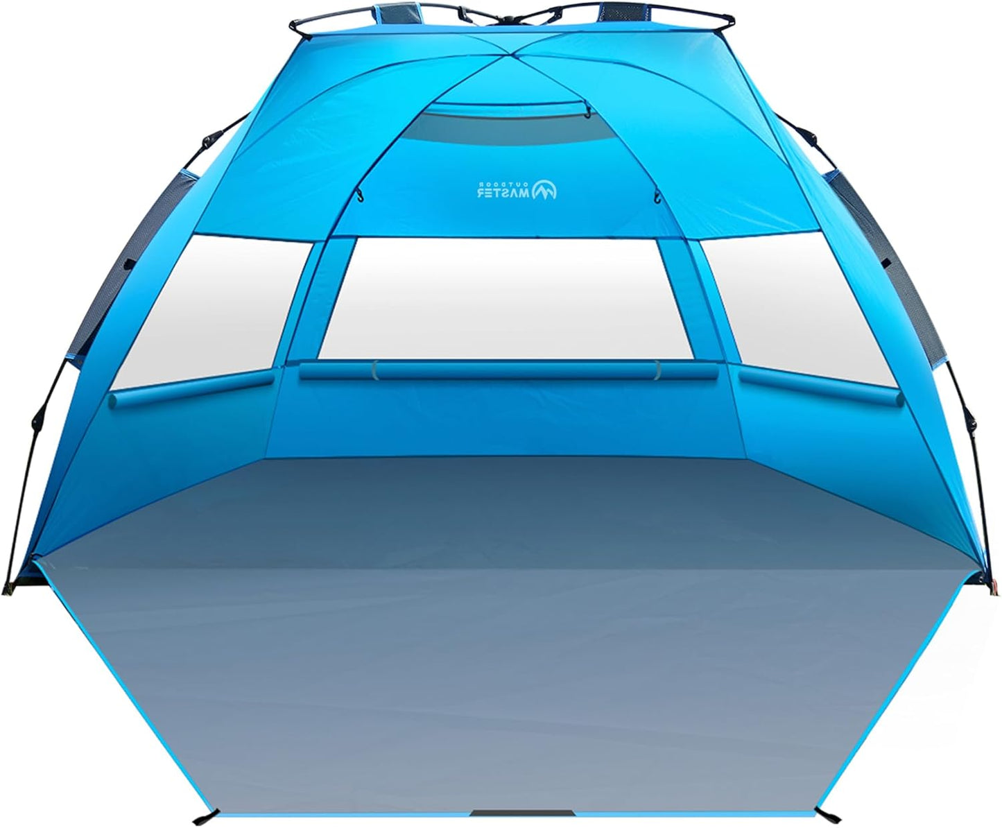 OutdoorMaster Beach Tent Sun Shelter for 3-4 Person, Pop Up Beach Tent Easy Setup with Sandbags, Portable Sun Shade Canopy with Carrying Bag for Beach & Outdoor, UPF50+ UV Protection, Family Size