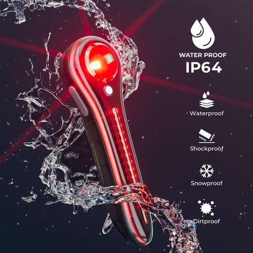 BCOIIUE Smart Bike Tail Light, Brake Sensing Rear Lights with 6 Modes, USB Rechargeable