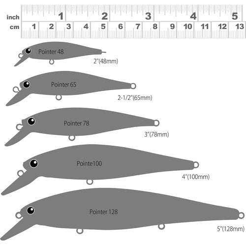 LUCKY CRAFT Pointer 48SP, 830 Ghost Ayu, Freshwater Lake Bass Fishing Lure, Jerkbait, Silent, Suspend, Fishing Gear, Fishing Accessories, Fishing Tackle, Trout, Perch