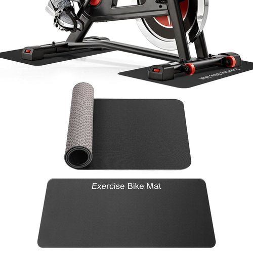 TOBWOLF 2PCS Non-Slip Mat Compatible with Peloton Bike, Concept 2 Rowing Machine, Exercise Bicycle Mats, Treadmill Pad for Carpet & Hardwood Floors, Workout Mat for Bike Trainer, Stationary Spin Bike