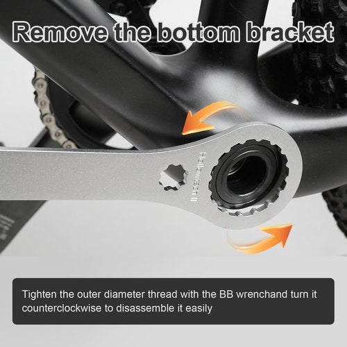 MZYRH Bicycle Bottom Bracket Tool - Bike Bottom Bracket Install Removal Tool Compatible with Shimano Hollowtech II/BB9000, BBR60,12X46MM (FIT HOLLOWTECHII)