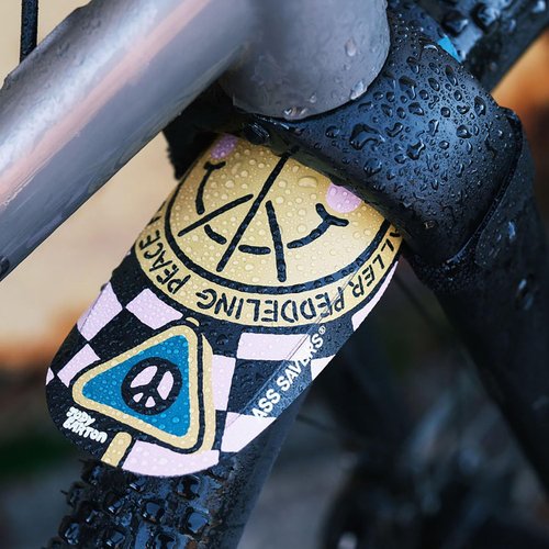 Ass Savers Mudder Mini - Bicycle Mudguard for Face & Headset Protection, Easy & Secure Fit with Anti-Slip Straps, Fits All Cross & Gravel Forks, for Tire Widths 32-55mm, Small & Lightweight