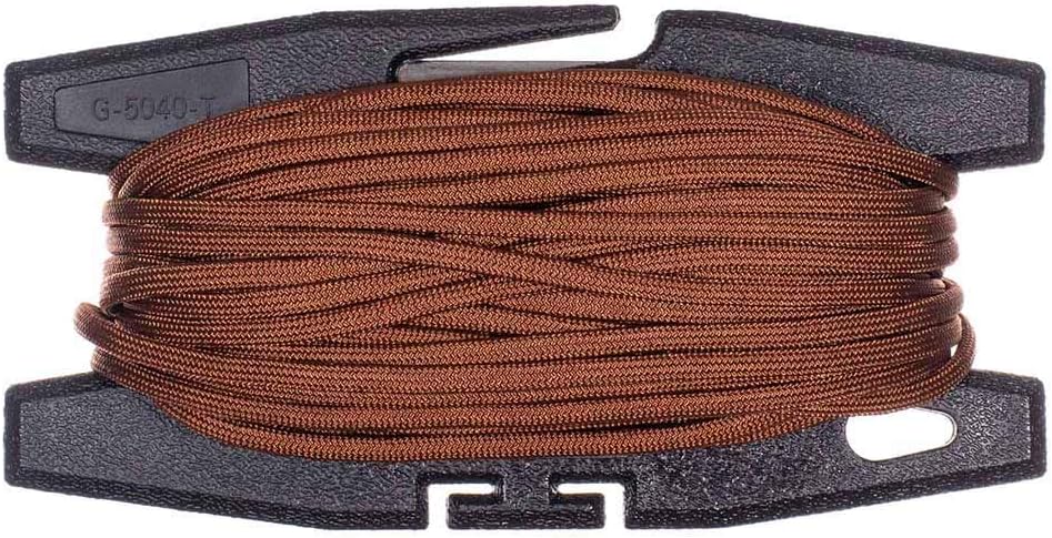 Paracord Spool Tool with 50 or 100 Feet of 550 7-Strand Parachute Cord - USA Made