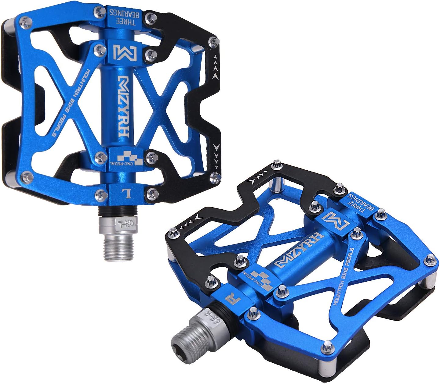 Mountain Bike Pedals, Ultra Strong Colorful CNC Machined 9/16" Cycling Sealed 3 Bearing Pedals