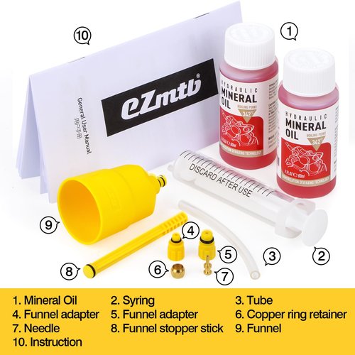 YOUMAYSTORY Brake Bleed Kit for Shimano Hydraulic Brakes, Brake Fluid Change Hydraulic Kits, Including High Performance Brake Fluid Mineral Oil 120ml