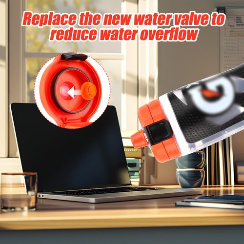 6pcs Dispensing Rubber Valves Compatible with Gatorade Water Bottle, Silicone Valve Replacement Lid for Gatorade GX 30oz & Squeeze Bottle 32oz No Leak BPA-Free Plastic Inserts & Screwdriver (Orange)