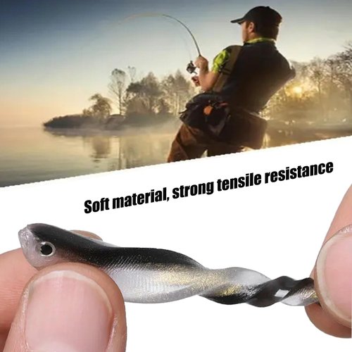 LURESMEOW Fishing Soft Plastic Lures, Paddle Tail Swim Baits for Bass Fishing,Paddle Tail Swimbaits for for Bass Trout Walleye Lures, 30pcs Soft Plastic Baits with Box