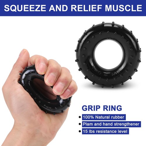 XPRT Fitness Grip Strength Training Kit – Hand, Finger and Forearm Exerciser Set of 5 for Grip Exercise, Stress Relief, and Recovery - Improve Hand Extension & Strengthen Fingers