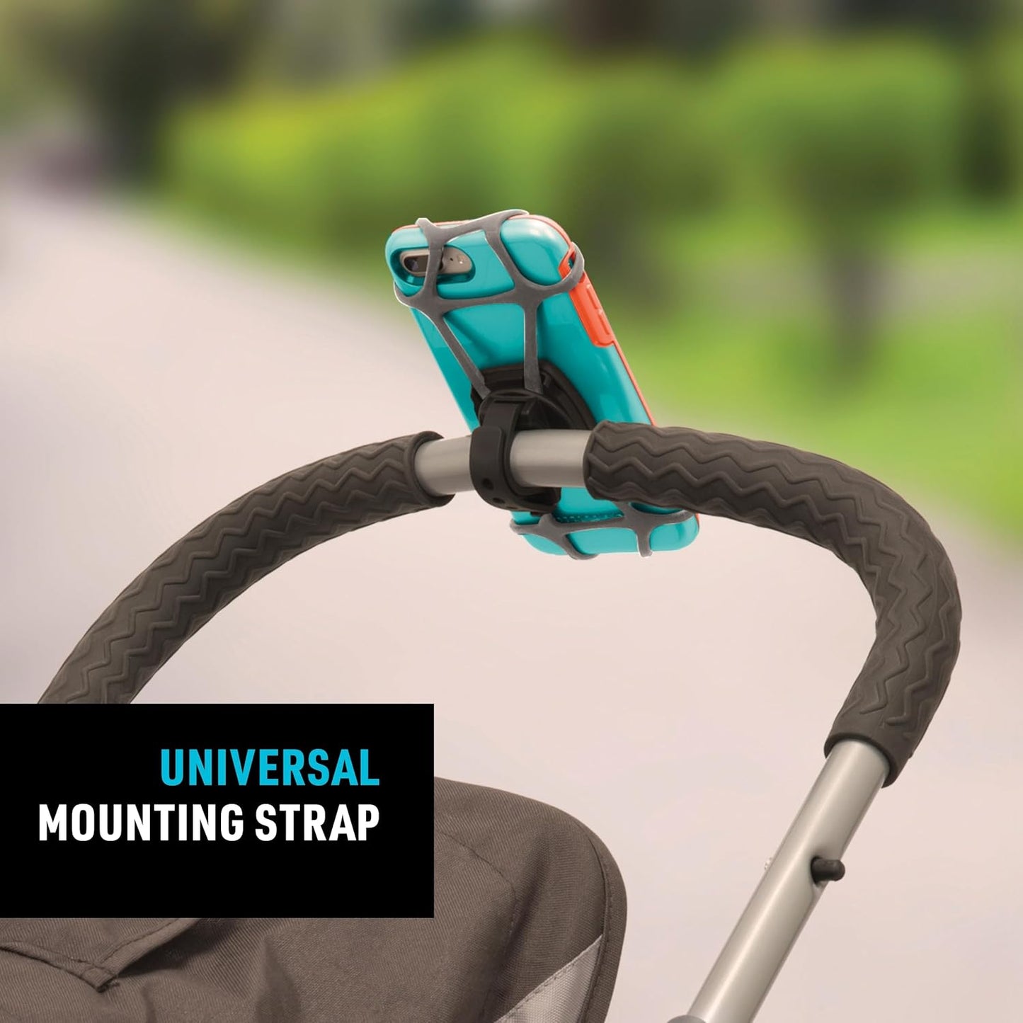 Nite Ize Wraptor Rotating Smartphone Bar Mount - Cell Phone Mount for Bikes, Strollers & More - Easy-to-Use & Adjustable Phone Accessories - Grey