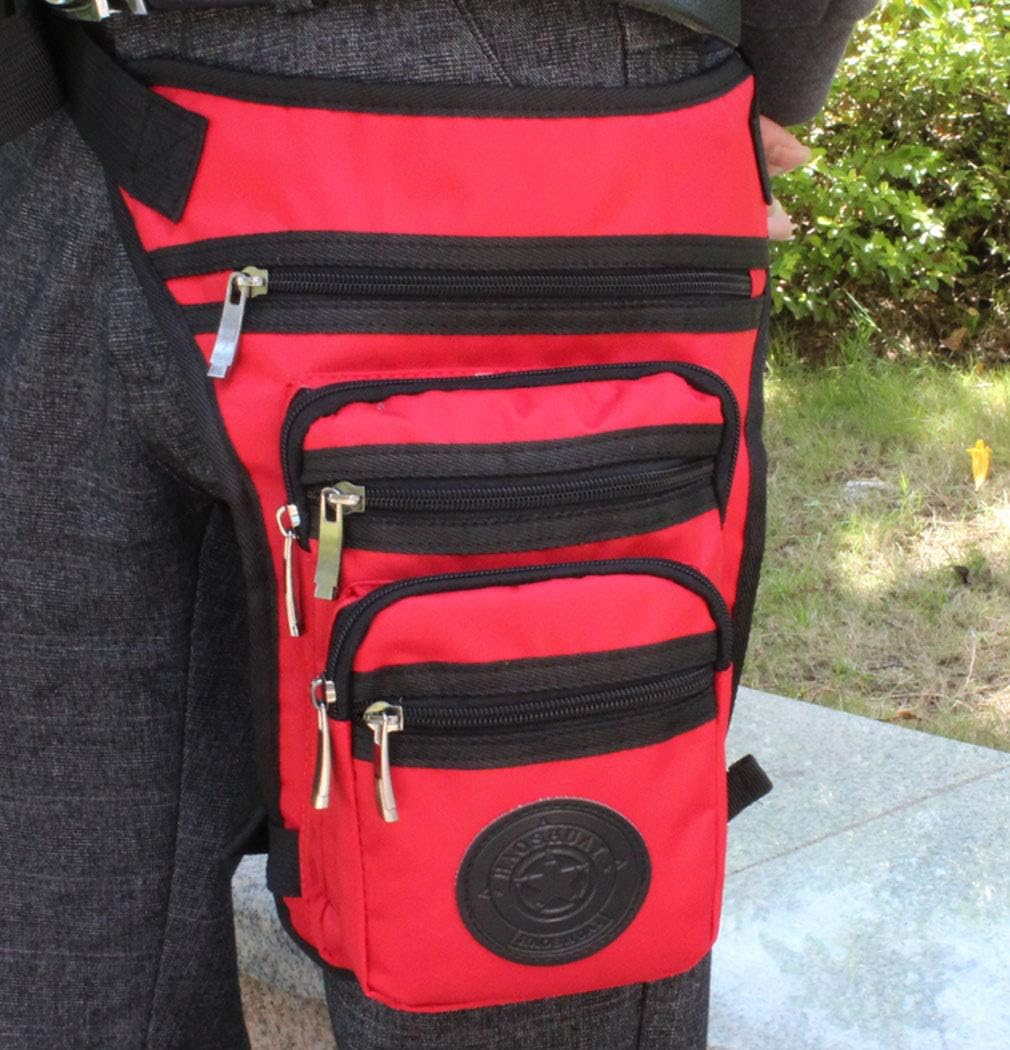 Nylon Drop Leg Bag Hiking Waist Pack for Men Women Tactical Motorcycle Bike Cycling Riding Travel Outdoor Sports Fanny Pouch