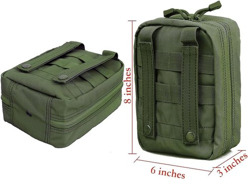 Carlebben EMT Pouch MOLLE Ifak Pouch Tactical MOLLE Medical First Aid Kit Utility Pouch (With Medical Supplies)
