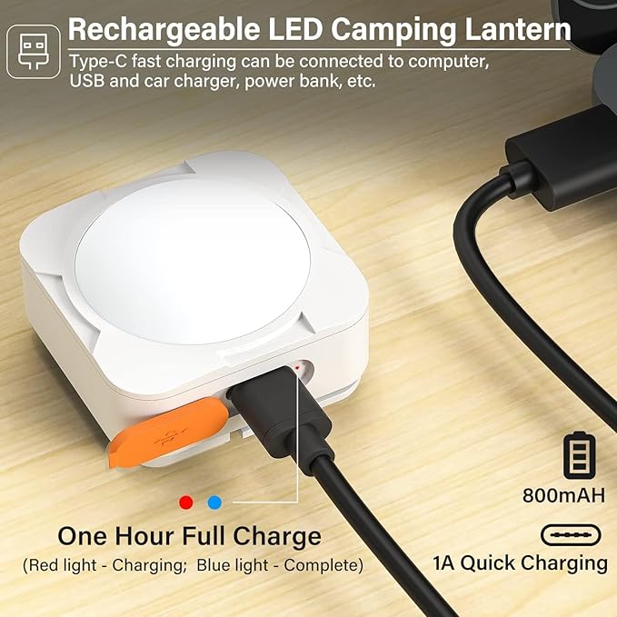 Rechargeable Camping Lights FLY2SKY 3 Pcs Tent Lights Mini Flashlight Portable LED Camping Lantern Survival Gear Camping Accessories for Hiking Backpacking Fishing Hurricane Emergency Outage