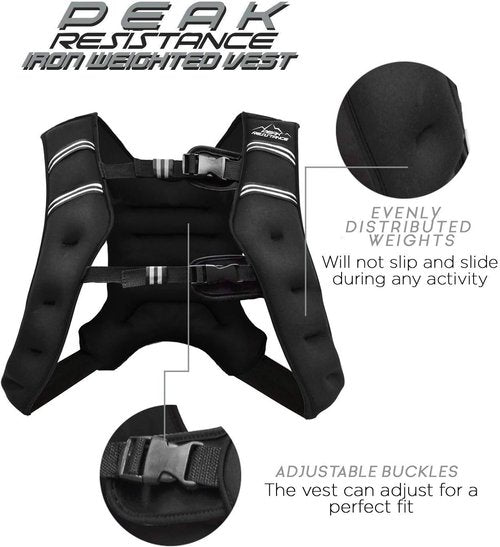 Aduro Sport Weighted Vest Workout Equipment, 4lbs/6lbs/12lbs/20lbs/25lbs/30lbs Body Weight Vest for Men, Women, Kids