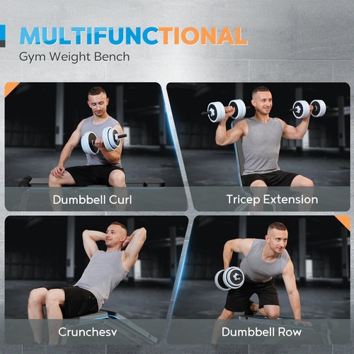 MAHAO Adjustable Weight Bench for Home Gym, Workout Bench Incline Decline with Adjustable Headrest, Fast Folding Bench Press for Full Body Workout