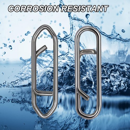 ENERHIKE Fishing Power Clips, 200pcs Fishing Speed Clips for Fishing Lure Quick Change, High Strength Stainless Steel Clips Snap Freshwater Saltwater Crankbait Popper Lure Connector Tackle