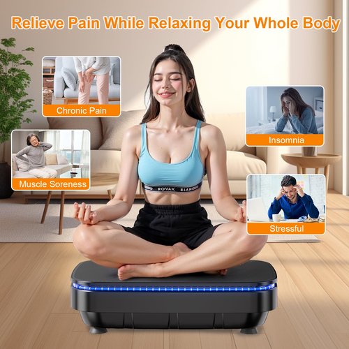 APUOCE Vibration Plate Exercise Machine, Lymphatic Drainage Machine for Home Fitness, Whole Body Workout Power Vibrate Fitness Platform for Weight Loss & Shaping