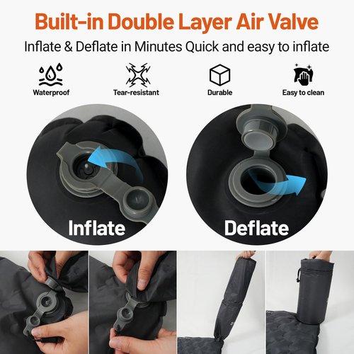 Ultralight Insulated Sleeping Pad, 5.4 R-Value, 3.2in Thickened, Withstand -20°C (-4°F), 7-Layers, Lightweight Waterproof Compact Camping Air Mattress Pad Backpacking Sleep Pad for Hiking Camping
