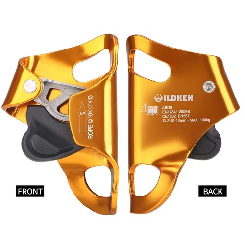WILDKEN Climbing Hand Chest Ascender Outdoor Mountaineering Tree Arborist Climbing Rappelling Equip Hand Ascender for 8-12MM Rope Left Right Hand Ascender