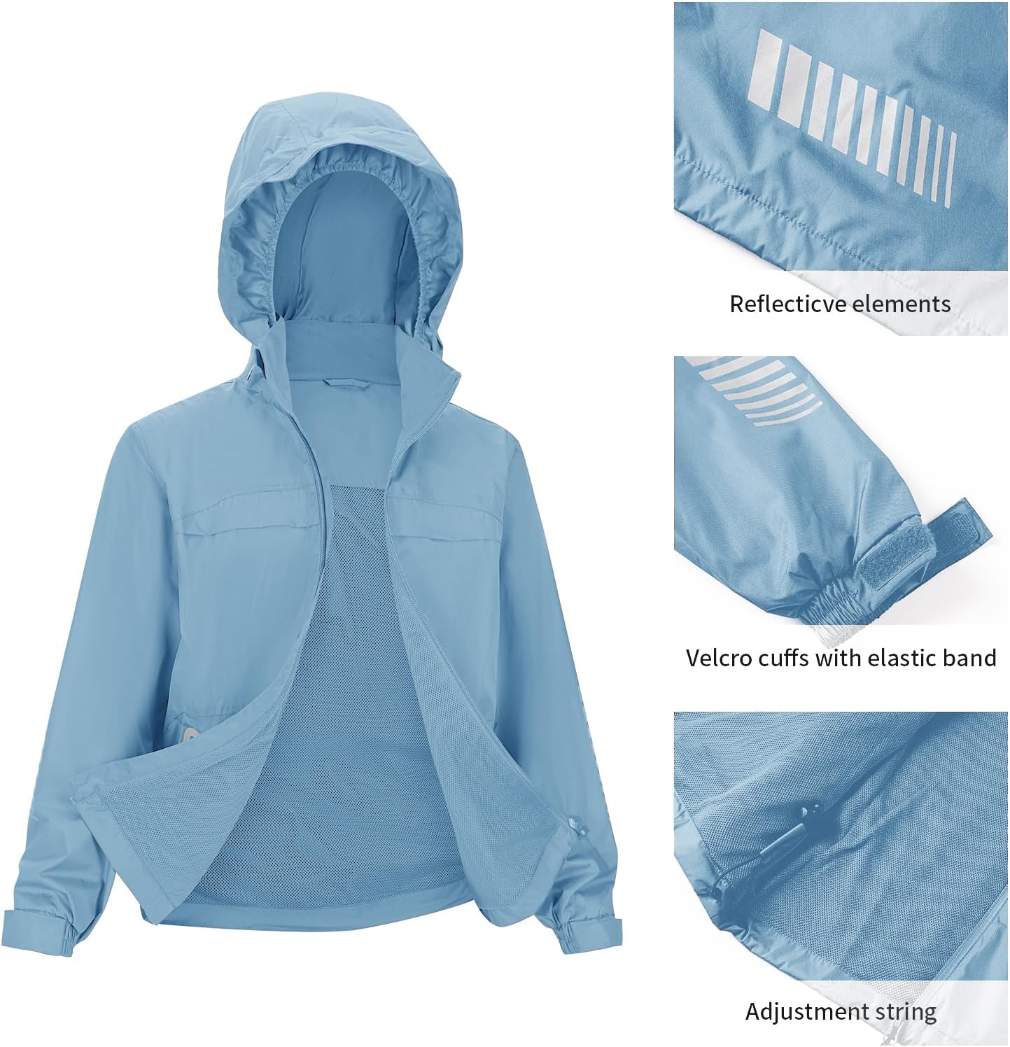 SWISSWELL Kids Rain Gear Boys Girls Youth Waterproof Rain Suit Breathable Reflective Raincoat and Pants
