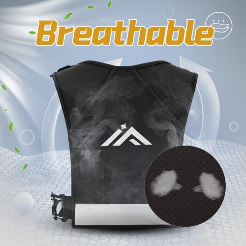 Running Hydration Vest, Breathable Running Vest for Men Women, Lightweight Reflective Hydration Vest for Trail Hiking Cycling