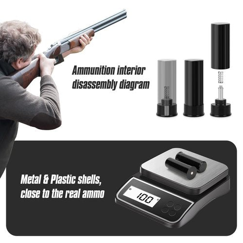 Volein Practice Rounds Snap Caps 12 Gauge, 2-Pack Aluminium Dry Fire Training, Blanks Shotgun for Shooting Practice (2, 12GA)