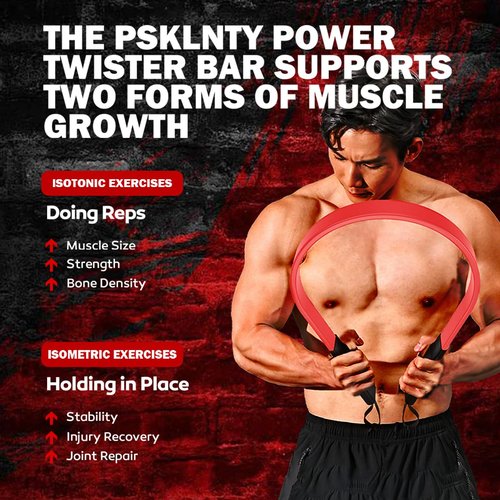 Power Twister Bar, Arm Workout Equipment, Chest Exerciser for Men Women, Rrm Strength Training Stick, Upper Body Exercise for Chest, Shoulder, Forearm, Biceps and Arm Trainer