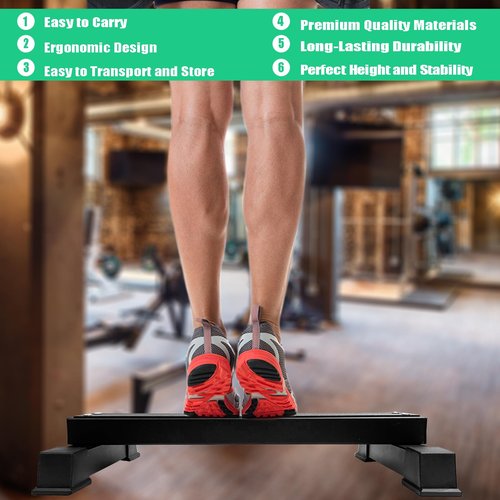 Steel Calf Raise Bar, Standing Calf Raise Platform Machine, Calf Raise Block Rack for Calf Stretching, Squat, Foot Stretch (22 inch)