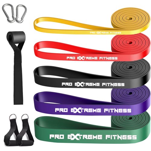 Resistance Pull Up Assist Bands for Workout, Weightlifting, Bodybuilding, Crossfit, Yoga, Pilates, Swimming, Running, Biking