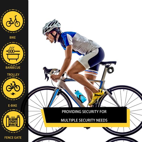 Bicycle Cable Lock, 4-Digit Combination, 6-Foot Long, Resettable Anti-Theft Bicycle Lock,Accessories for Mountain Bike, Road Bike, Electric Bicycle, Scooter（Black）