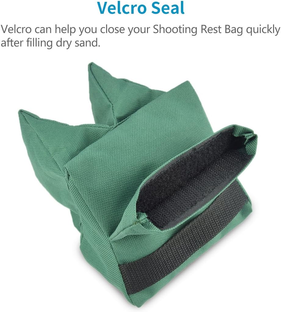 Twod Outdoor Shooting Rest Bags - Target Sports Bench Rest with Front & Rear Support SandBag Stand Holders for Gun Rifle Shooting Hunting Photography - Unfilled