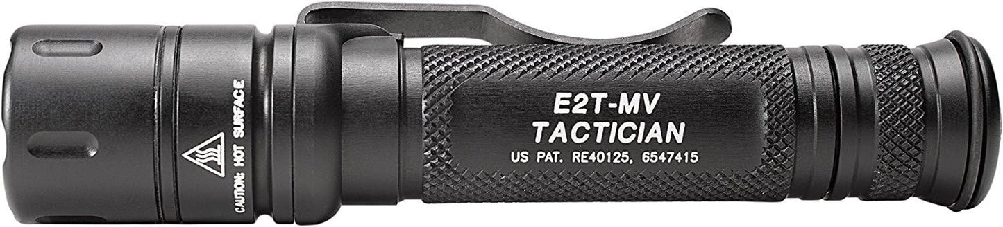 SureFire Tactician 800 Lumen Tactical EDC Flashlight Bundle with 6 Extra CR123A Batteries and 2 Lightjunction Battery Cases