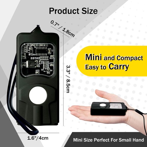 REAX Stun Gun for Self Defense for Woman Mini Stun Gun for with Flashlight Micro USB Rechargeable Power Volt Micro(Black)