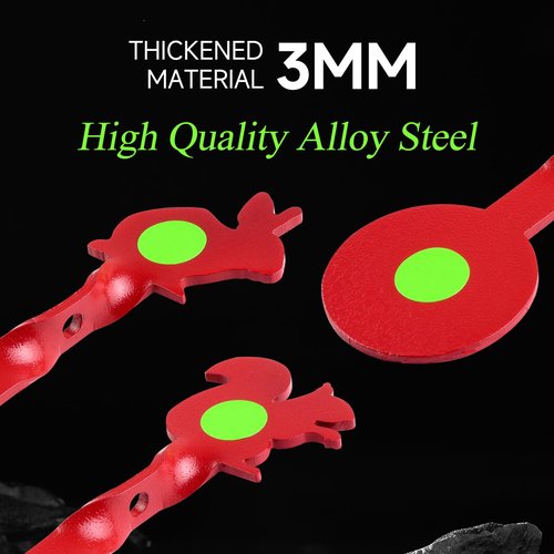 BB Gun Targets Set Hunting & Shooting Targets Spinning Steel - Bear, Bird, and Rooster Sets Three Different Designs, Suitable for Air Guns, Slingshots, Rifle
