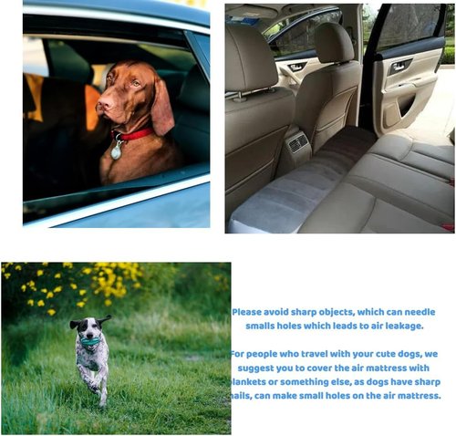 Berocia SUV Car Air Mattress with Pump Back Seat Gap Pad Filler Extender Bed for Dogs Kids Adults Travel Sleeping Legs Foot Rest