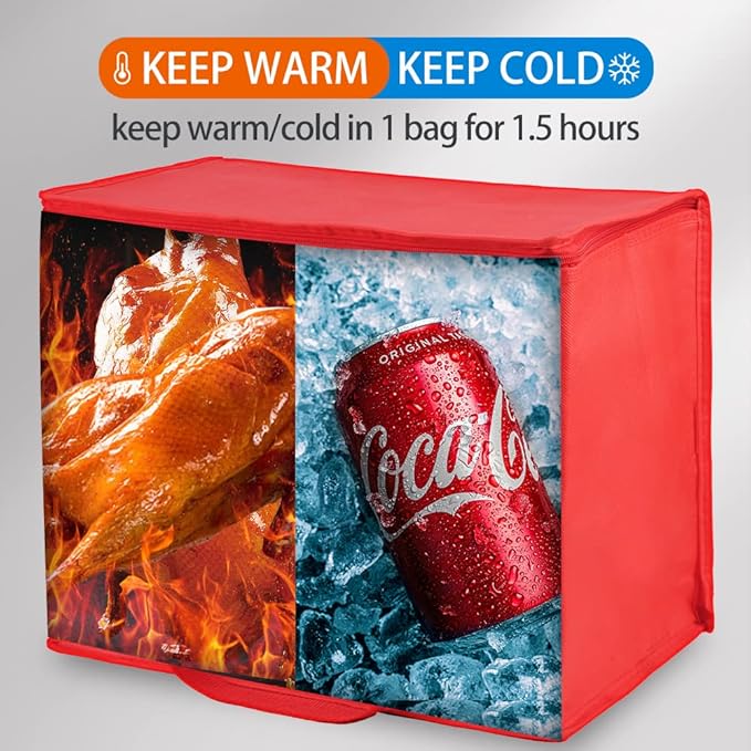Insulated Reusable Grocery Shopping Bags, 4 Packs