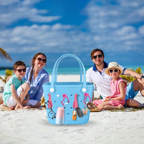 ZLSPTK 4Pcs Accessories for Bogg Bag Hooks and Clips Heart Insert Key Holder Carabiner Cute Bogg Bag Charms for Simply Southern Tote