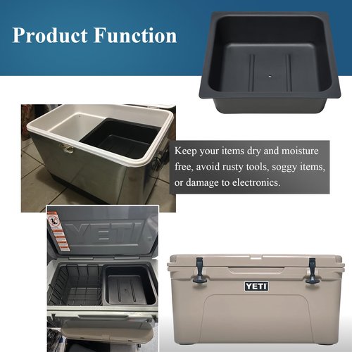 1 Pcs Dry Goods Tray & Storage Basket Compatible with The Yeti Tundra 50 & 65 QT Coolers| BPA-Free Tough Plastic | Specially Designed, Durable, Food-Safe | Storage Tray for Utensils, Dry Goods