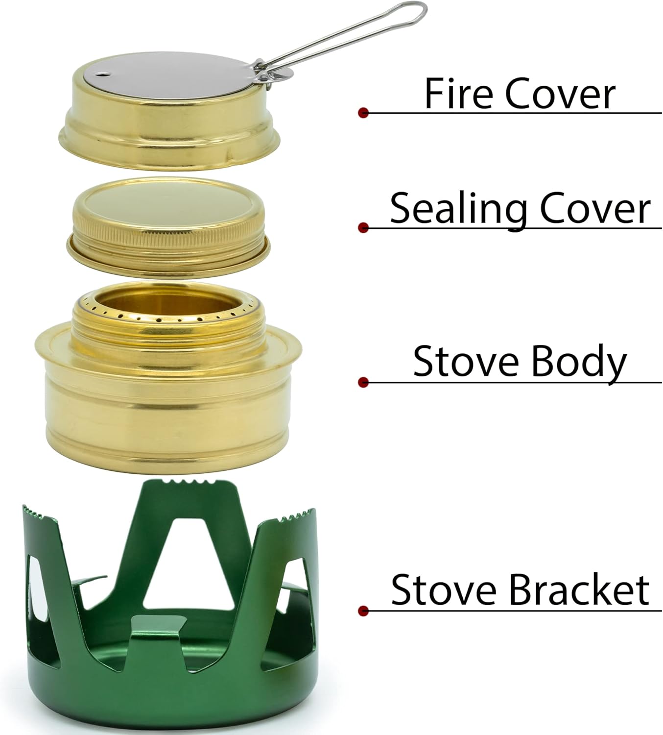 Outdoor Mini Portable Alcohol Stove Burner for Backpacking Hiking Camping Survival - Gray