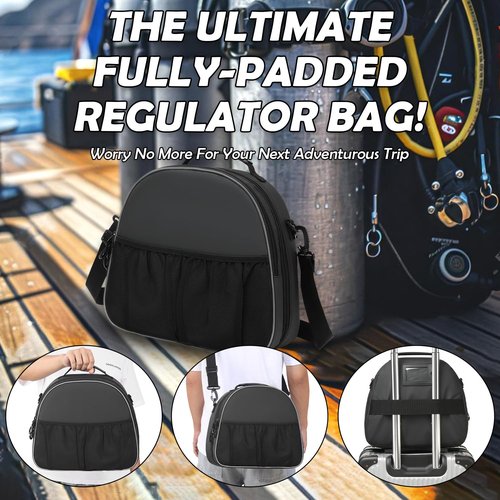 SLINRKE Scuba Regulator Bag - Diving Regulator Protective Bags Protecting and Storage Diving Gear with Adjustable Shoulder Strap