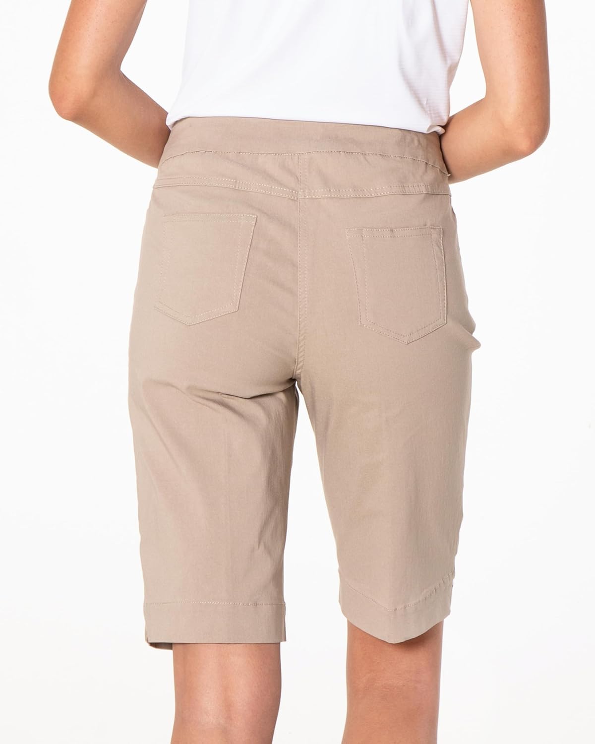 SLIM-SATION Women's Golf Wide Band Pull On Short with Real Pockets