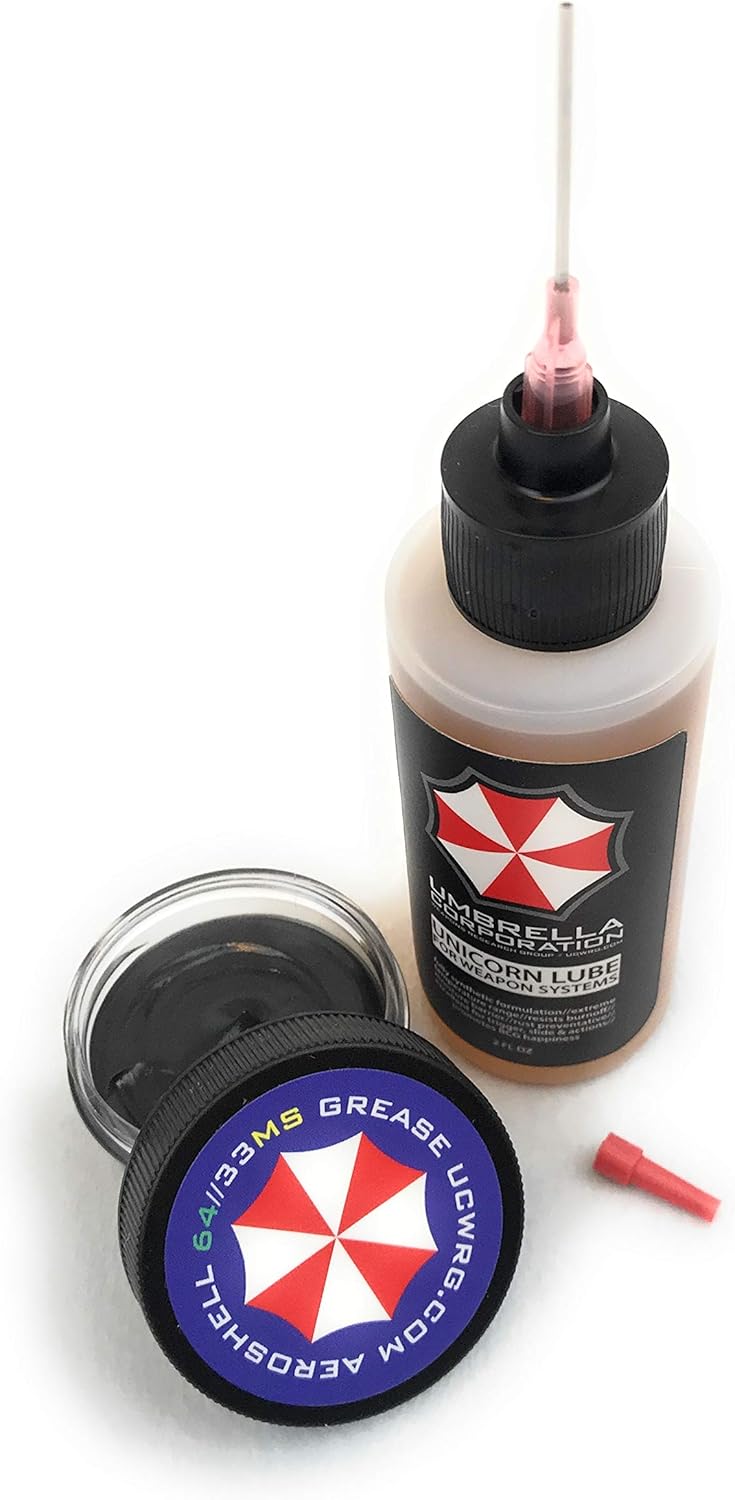 Umbrella Corporation Unicorn Lube Gun Oil Plus .5oz Jar Aeroshell 33MS / 64 Grease