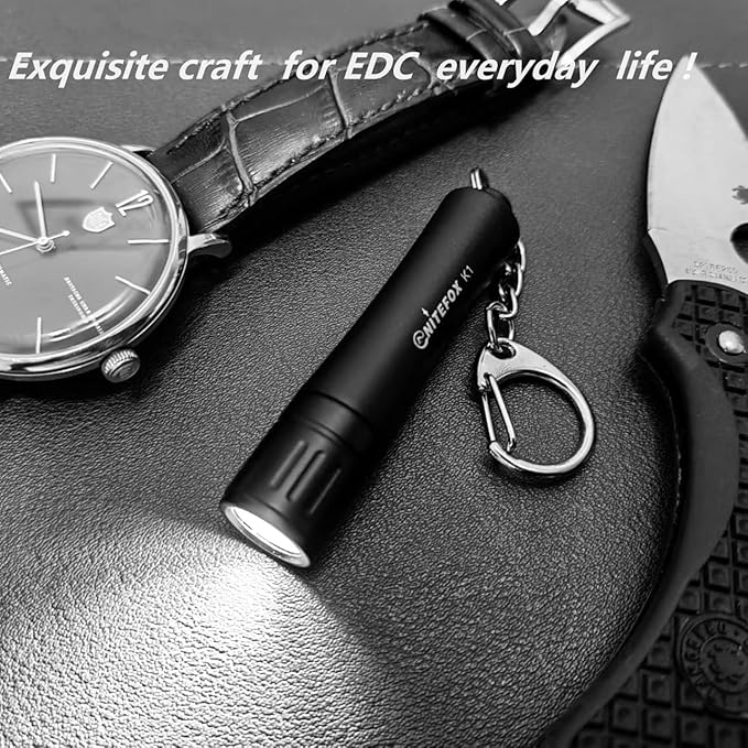 Bright Keychain Flashlight K1,high Bright 150 lumens,as Small Flashlight Lantern Camp lamp Light,Waterproof Torch for EDC,Reading,Sleep,Dog Walking,Camping,Hiking (White)