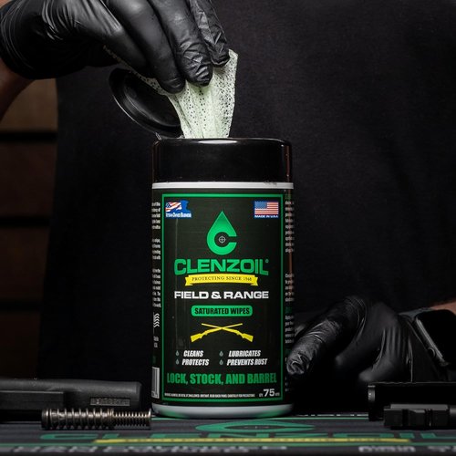 CLENZOIL Field & Range Single Wipe Multi-Pack - Individual CLP Cleaning Wipes - for Hunting Firearm Maintenance - Removes Dirt & Oils - No-Mess Gun Cleaner