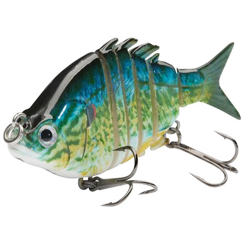 Bassdash SwimPanfish 2.5”/0.34oz Hard Bluegill Swimbaits Multi Jointed Topwater Trout Bass Fishing Crank Lure,Pack of 4