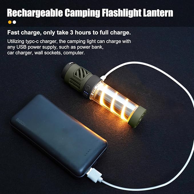 𝓜𝓸𝓼𝓺𝓾𝓲𝓽𝓸 𝓡𝓮𝓹𝓮𝓵𝓵𝓮𝓷𝓽,Buzz Defense Portable, Rechargeable Flashlight&Lantern Camping Lights with Dual-Heating,Magnetic Design, Buzz Repel Lantern Light for Patio Camping, 6 Refills