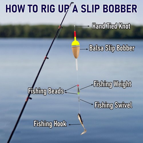 Alwonder 4-Pack Bobbers for Fishing, Buoyant Balsa Wood Body Slip Bobbers Floats, Oval High Sensitive Slip Bobber for Fishing Crappie Bluegills Trout Bass Panfish Catfish Walleyes 2.2"