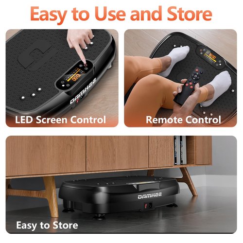 DamKee Vibration Plate Exercise Machine for Lymphatic Drainage and Weight Loss - Full Body Workout Equipment for Home Gym