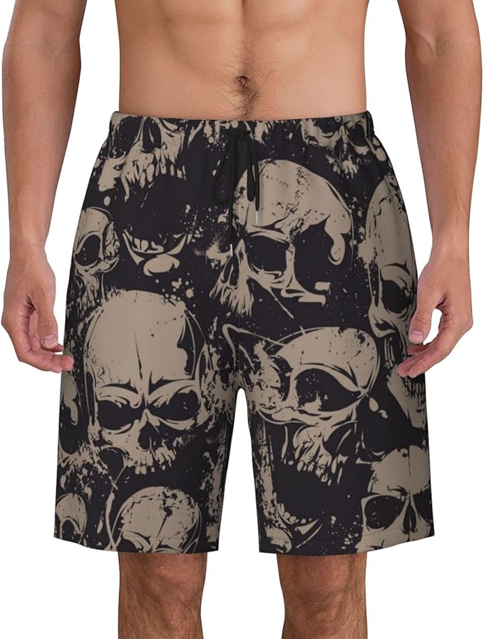 Mens Swim Trunks with Mesh Lining,Quick Dry Swimsuit Board Shorts Beach Pants Swimwear Bathing Suits